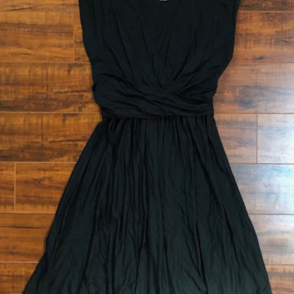 ANN TAYLOR LOFT Black Sleeveless Ruched Dress - Picture 11 of 13